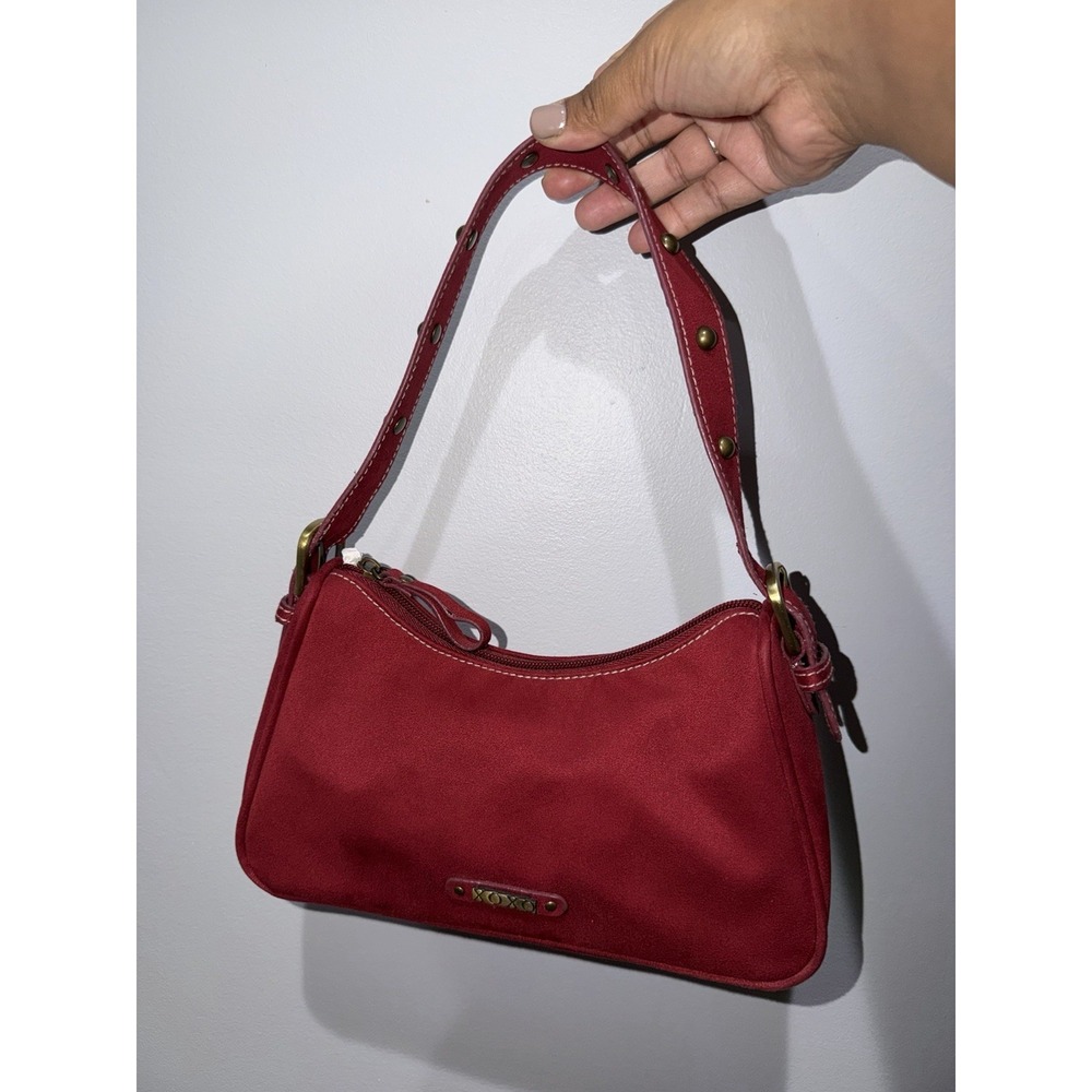 Vintage Y2K-era XOXO Red Mini Shoulder Bag Purse Gold Accents P